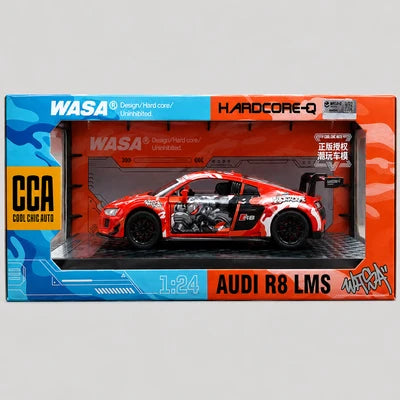 CCA Audi R8 LMS 1:24 Die-Cast Model Car – WASA Hardcore Racing Collectible
