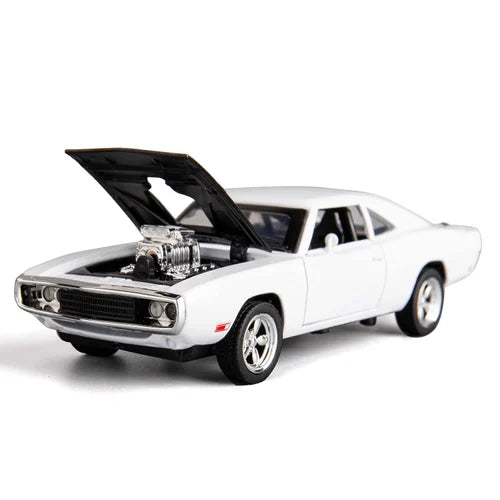 1:32 Classic Muscle Car Die-Cast Model – Dodge Charger Style with Lights, Sound, Pull-Back & Openable Doors