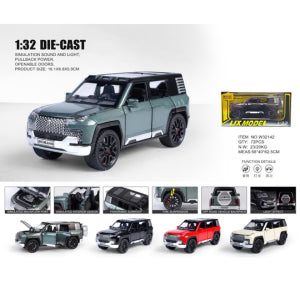 1:32 Toyota Land Cruiser 250-Style Die-Cast Model SUV – Pull-Back with Openable Doors, Lights & Sound