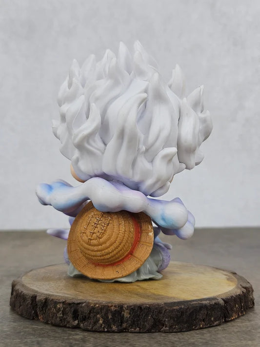 Monkey D. Luffy Gear 5 Sitting Figure – One Piece Nika Awakening PVC Collectible Anime Statue