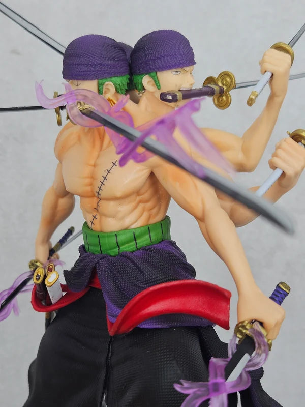 One Piece Roronoa Zoro 30cm PVC Figure – Three-Sword Style Dynamic Battle Statue
