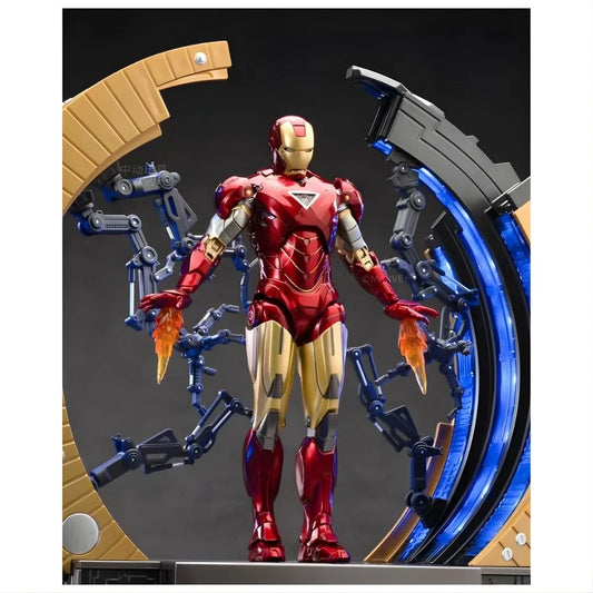 ZD Toys Iron Man Mark VI MK6 with Suit-Up Gantry – 1:10 Scale Marvel Figure