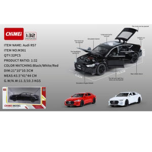 1:32 Audi RS7 Die-Cast Model Car – Scale Collectible with Opening Doors, Hood & Trunk