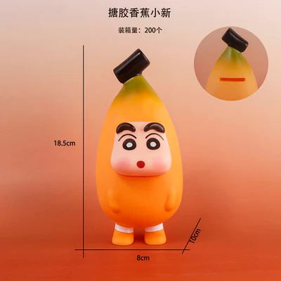 Crayon Shin-chan Banana Cosplay PVC Figure | Funny Anime Collectible Desk Decor (18.5 cm)
