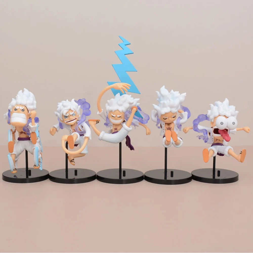 One Piece Gear 5 Luffy Figure Set of 5 – Monkey D. Luffy Nika PVC Collectibles