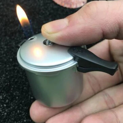 Mini Metal Pocket Lighter – Compact Silver Novelty Flame Lighter