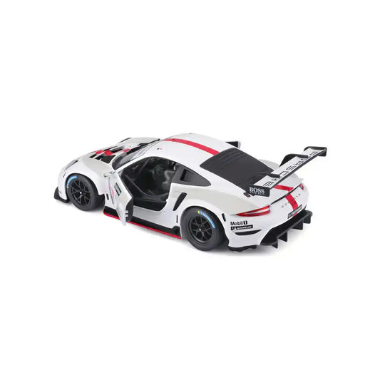 Bburago Porsche 911 RSR #911 1:24 Scale White & Red Die-Cast Model Car