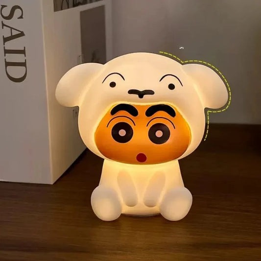 Shin-chan Mini LED Night Lamp – Crayon Shin-chan White Dog Costume Character Light