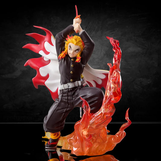 Kyojuro Rengoku Flame Hashira PVC Figure 14cm – Demon Slayer Anime Collectible Display Statue
