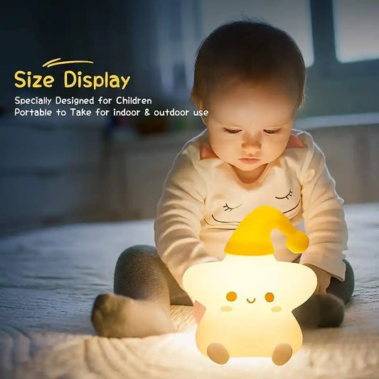 DesiDiya Star 5W Decorative Lamp – Cute White Kawaii Night Light with Yellow Hat