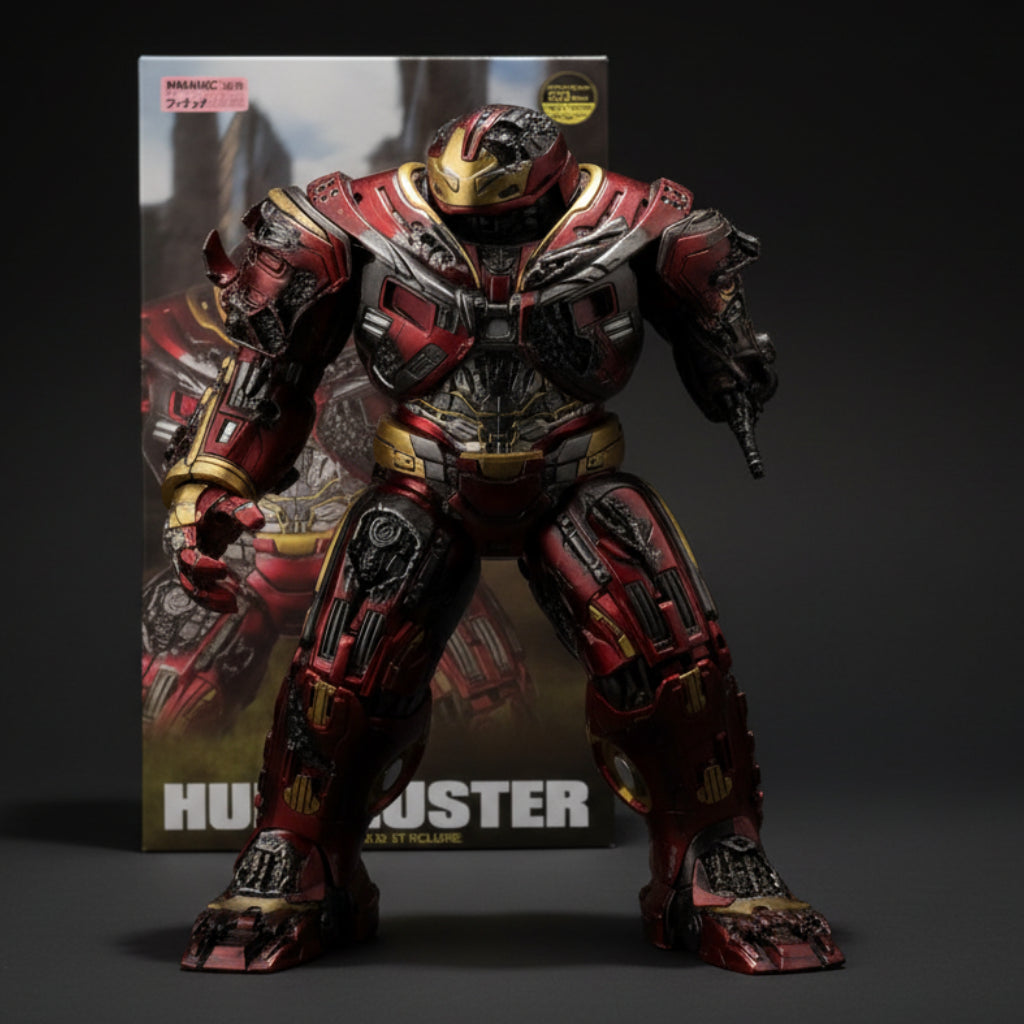 Hulkbuster Prototype-Style Collectible Figure – Red & Gold Armor