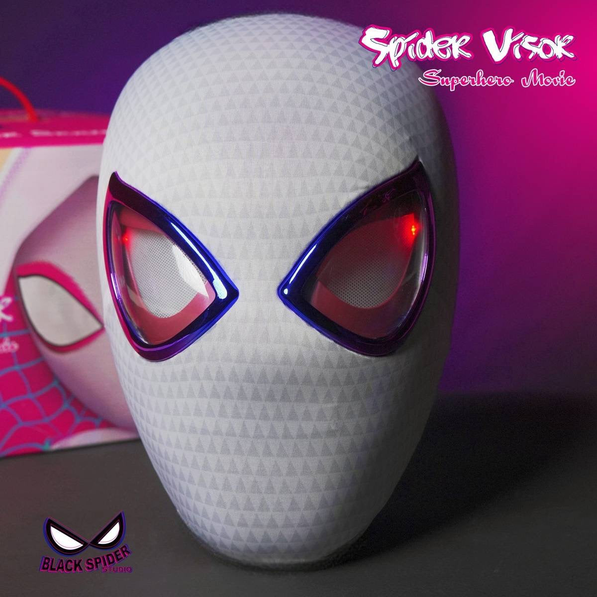 Spider-Man Miles Morales Mask with Moving Lenses – LED Cosplay Mask
