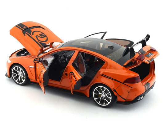 Jaguar 1:64 Die-Cast Alloy Model Car – Orange Racing Style with Adjustable Rear Wing