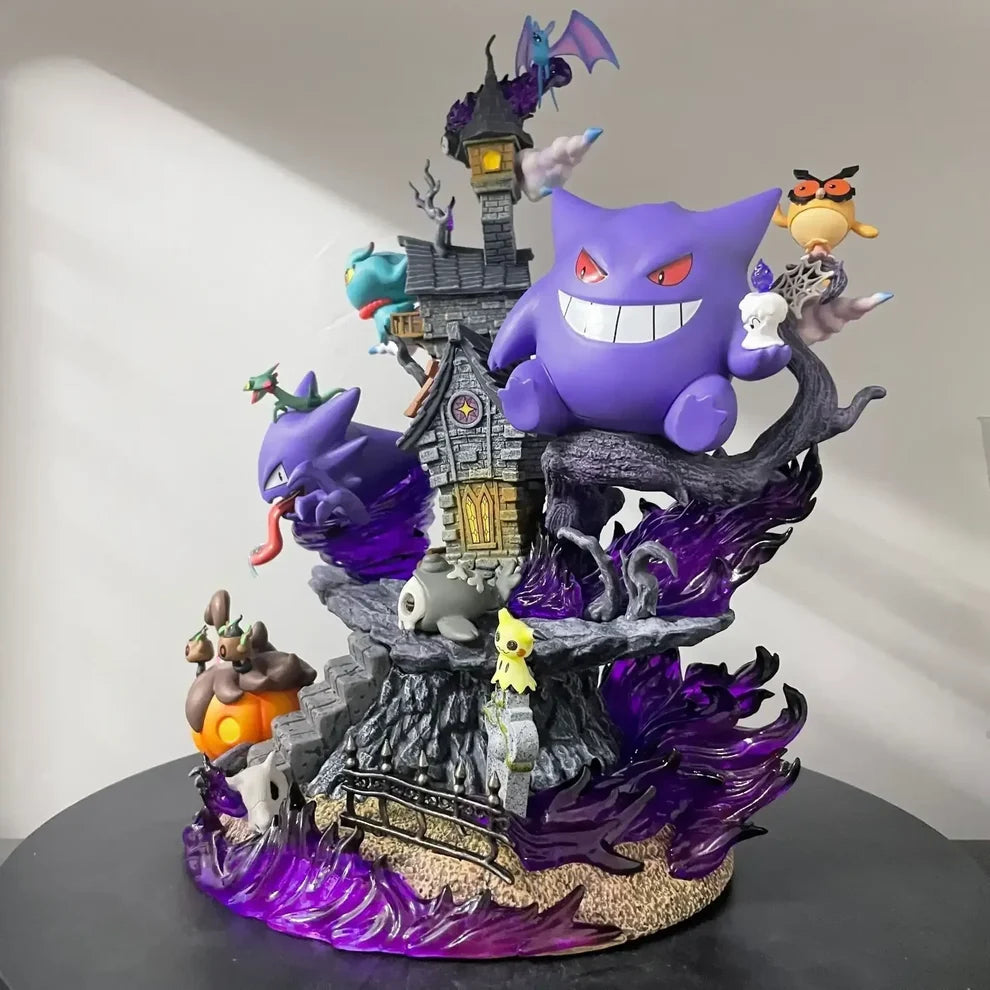 Pokémon Ghost Type Statue – Gengar Haunted House Diorama Collectible