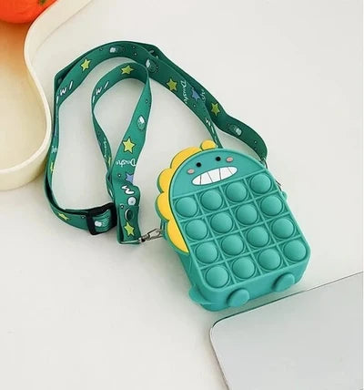 op It Silicone Crossbody Bag for Kids – Unicorn & Dinosaur Fidget Sling Purse