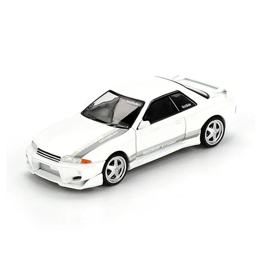 MINI GT #397 Nissan Skyline GT-R R34 V-Spec N1 1:64 Die-Cast – White RHD