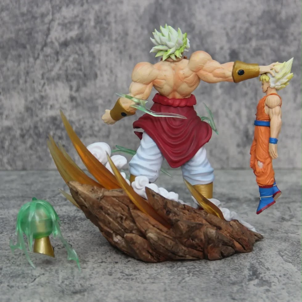 Legendary Super Saiyan Broly vs Super Saiyan Goku Battle Scene Anime Figure | Dragon Ball Z PVC Collectible Display Statue