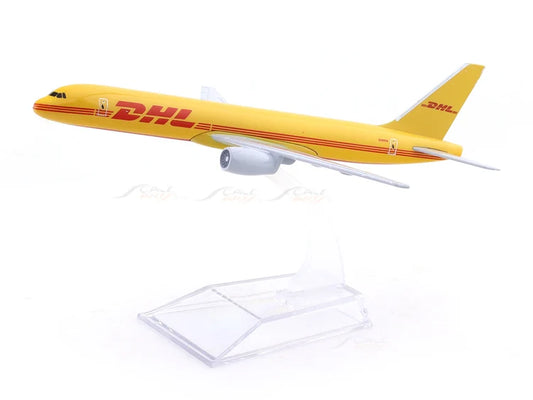 DHL Boeing 757 B757 16cm Alloy Model Aircraft with Display Stand