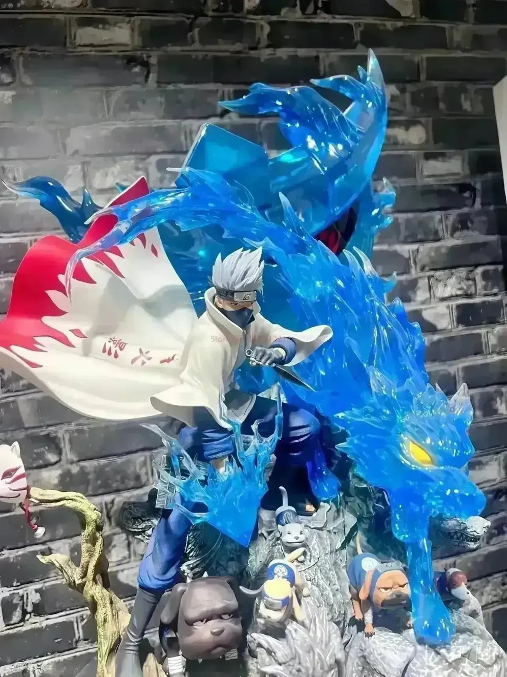Naruto Kakashi Hatake 27cm PVC Figure – Blue Water Dragon Battle Diorama Collectible Statue
