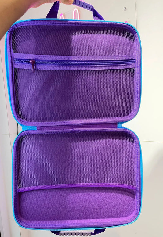 Purple Unicorn Hard Shell Carry Case – Rainbow Unicorn Zipper Bag for Kids
