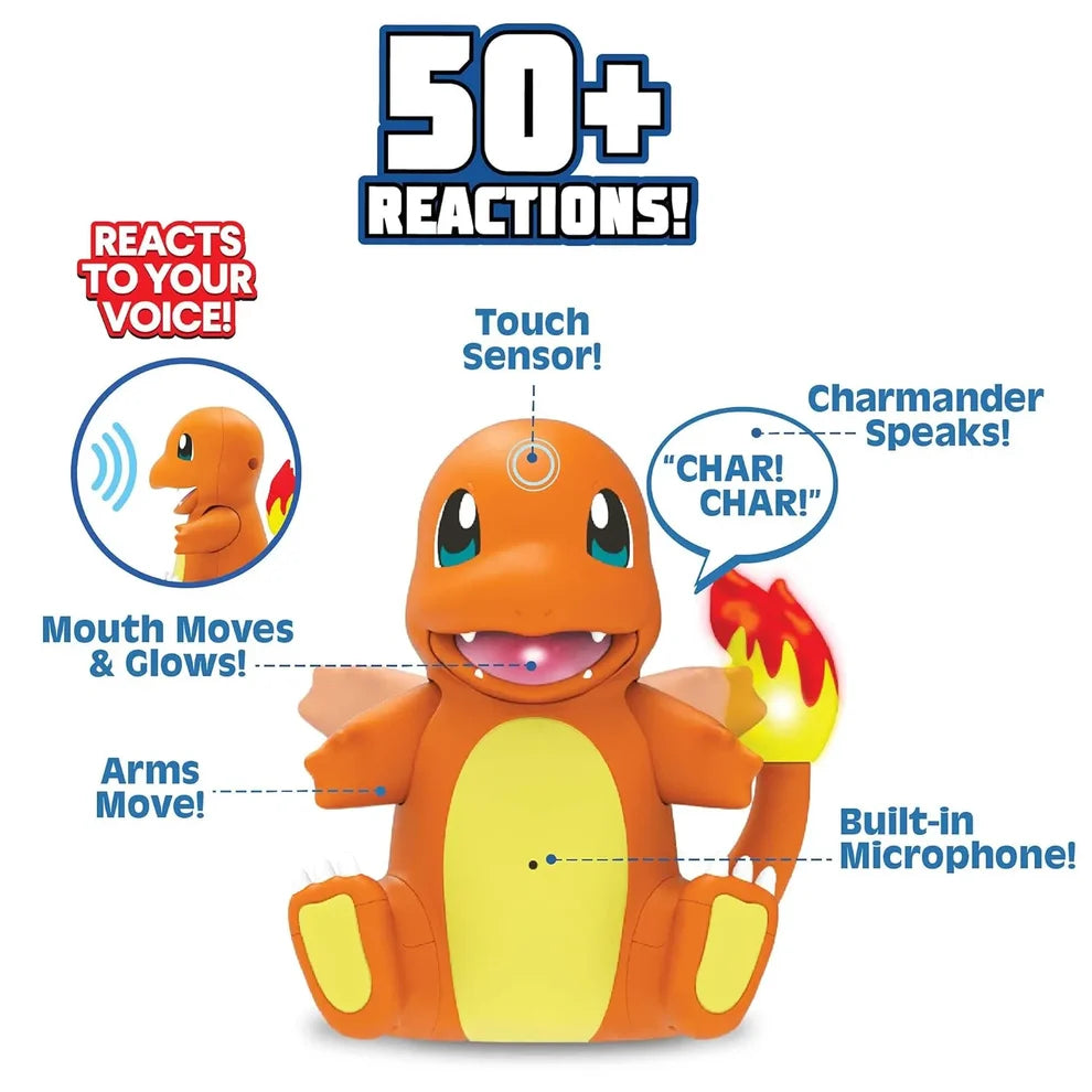 Pokémon My Partner Charmander Electronic Interactive Figure – 50+ Reactions, Lights, Sound & Motion