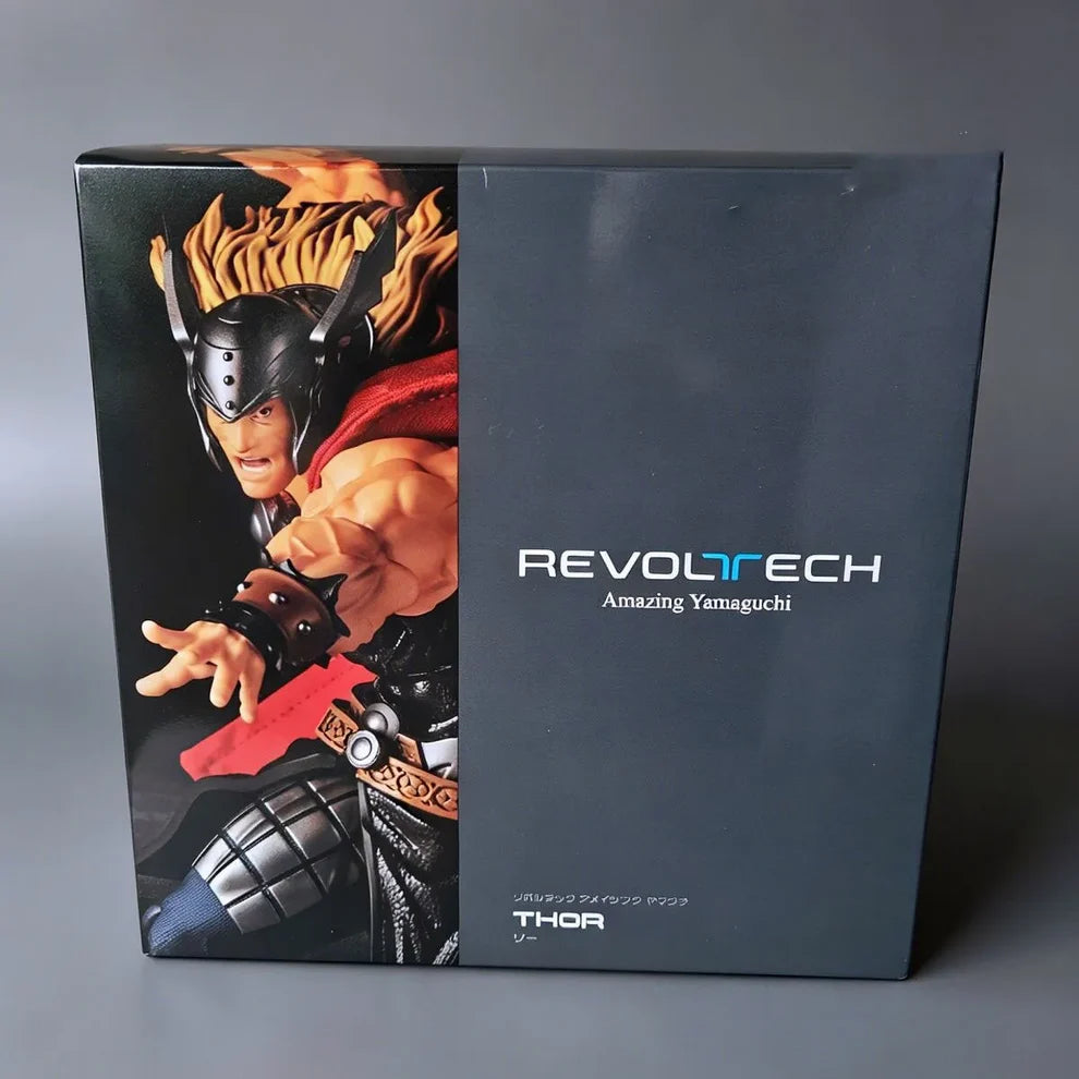 Revoltech Amazing Yamaguchi Thor Action Figure 18cm – Marvel Comics, Mjolnir, Fabric Cape & Lightning Effects