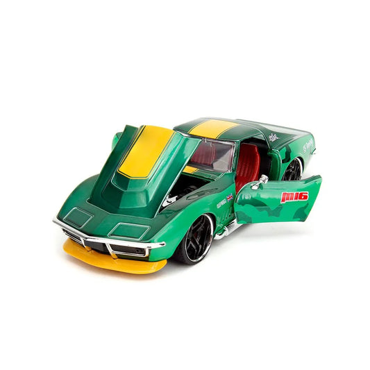 Jada Street Fighter Cammy White & 1969 Corvette Stingray ZL1 1:24 Die-Cast Set