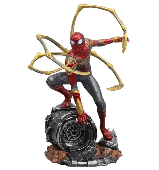 Iron Spider 19cm PVC Figure – Spider-Man Mechanical Arms Crouching Collectible