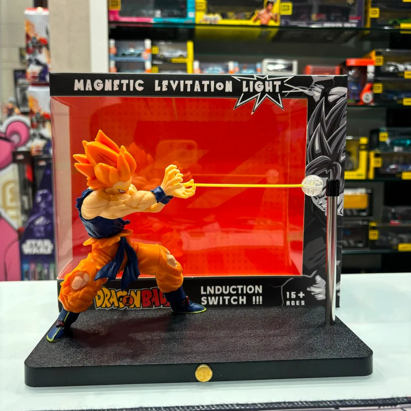 Goku Magnetic Levitation Light Figure – Super Saiyan-Style Dragon Ball Collectible with Energy Effect