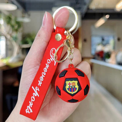 FC Barcelona Football Charm Keychain