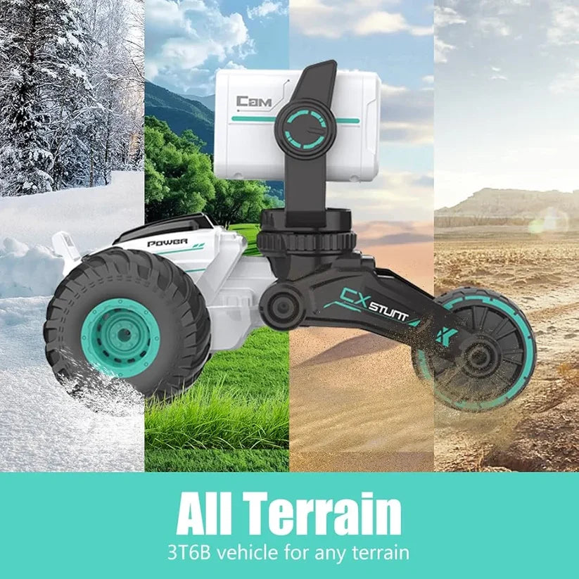 RC Camera Car with Remote Control & Display – Futuristic Off-Road Stunt Vehicle