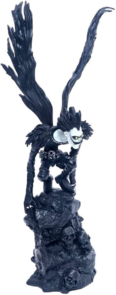 Ryuk Death Note PVC collectible figure with skull-and-rock base