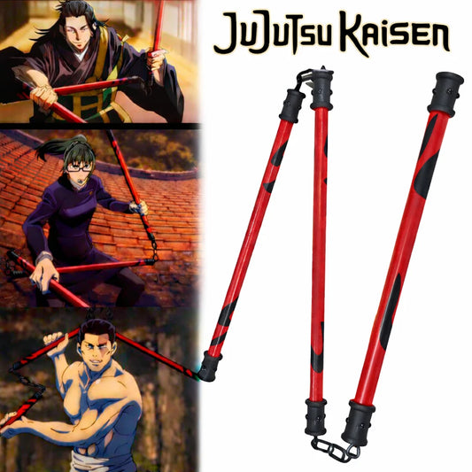 Jujutsu Kaisen Suguru Geto Three-Section Staff Replica | Sansetsukon Cosplay Prop with Chain