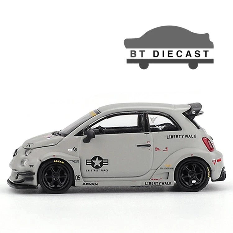 MINI GT #995 Abarth 595 LB-WORKS × Abas Works Grey 1:64 Die-Cast