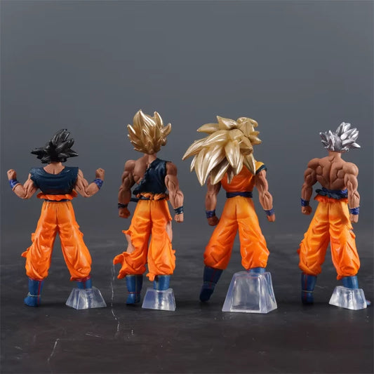 Dragon Ball Goku Mini Figure Set – 4-Piece Super Saiyan & Ultra Instinct PVC Collectibles