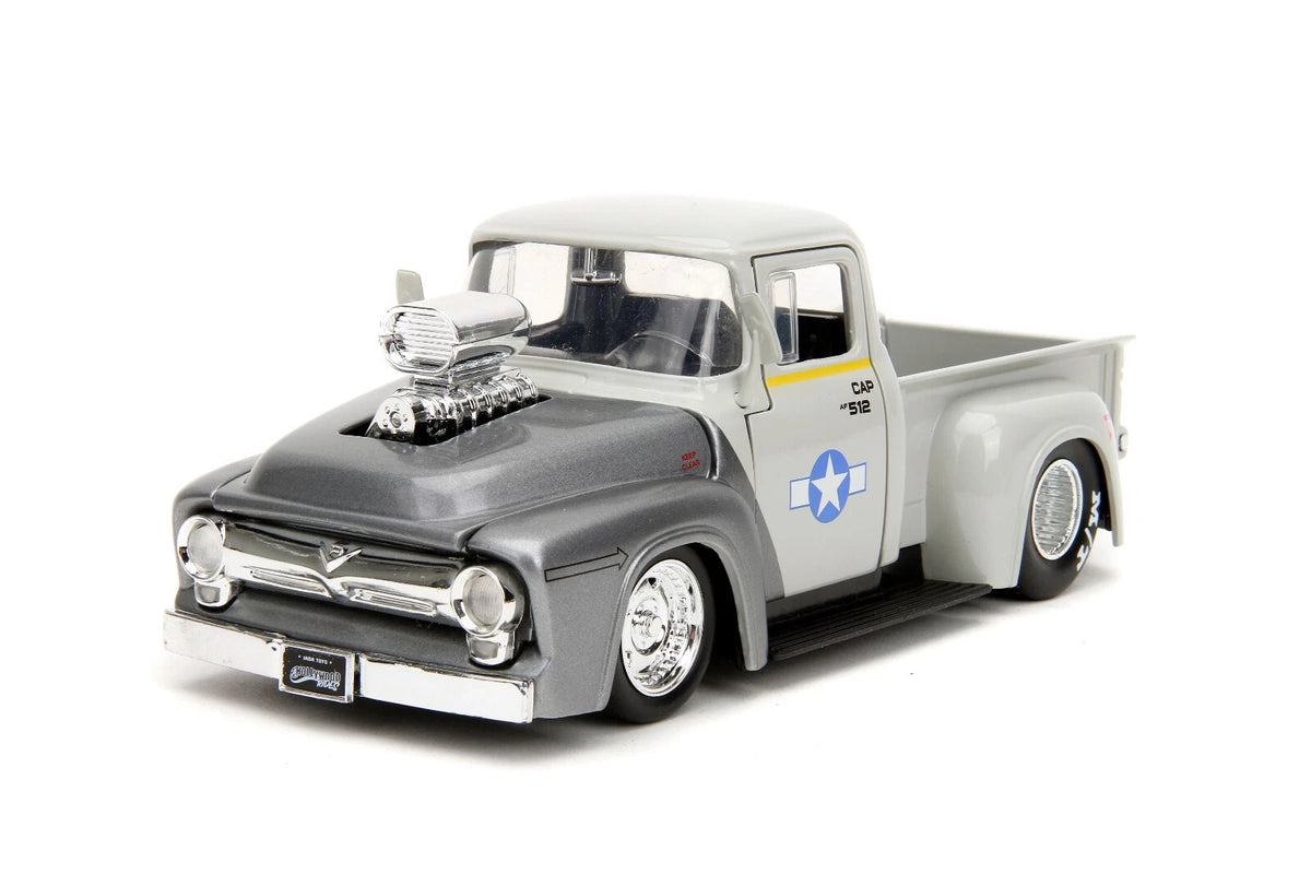 Street Fighter Guile 1956 Ford F-100 1:24 Die-Cast with Figure – Jada Toys