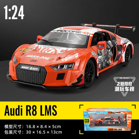CCA Audi R8 LMS 1:24 Die-Cast Model Car – WASA Hardcore Racing Collectible