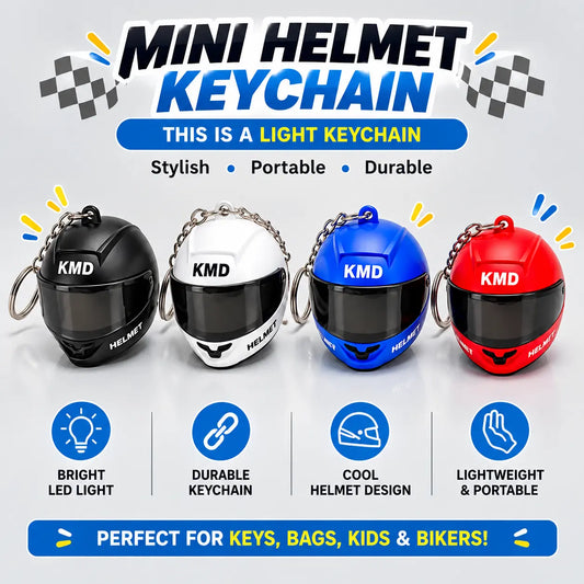 Mini Motorcycle Helmet LED Keychain – KMD Bike Helmet Keyring