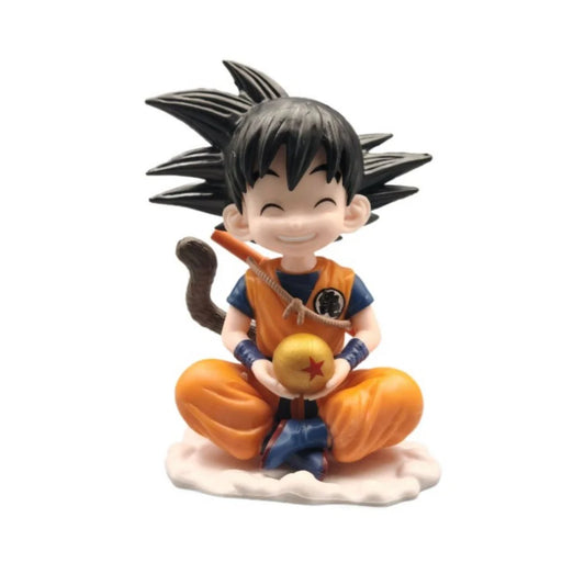 Dragon Ball Kid Goku Figure with 1-Star Dragon Ball & Power Pole – Cloud Display Statue