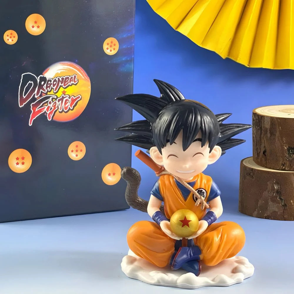 Dragon Ball Kid Goku Figure with 1-Star Dragon Ball & Power Pole – Cloud Display Statue