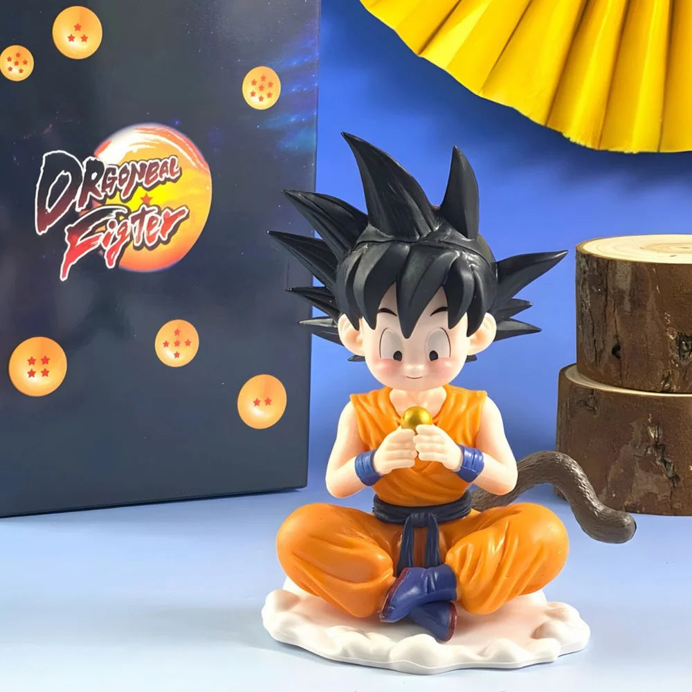 Dragon Ball Kid Goku Figure with 1-Star Dragon Ball & Power Pole – Cloud Display Statue