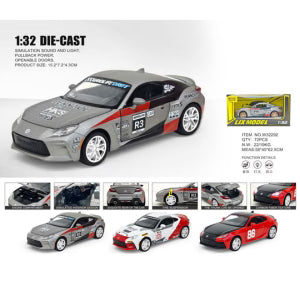 1:32 Toyota 86-Style Die-Cast Model Car – Pull-Back Sports Coupe with Openable Doors