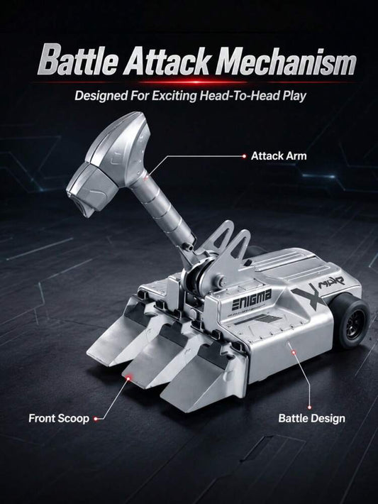Futuristic Armor Cars 2-Piece Vehicle Set – Armored & Construction Vehicles with Moving Attachments