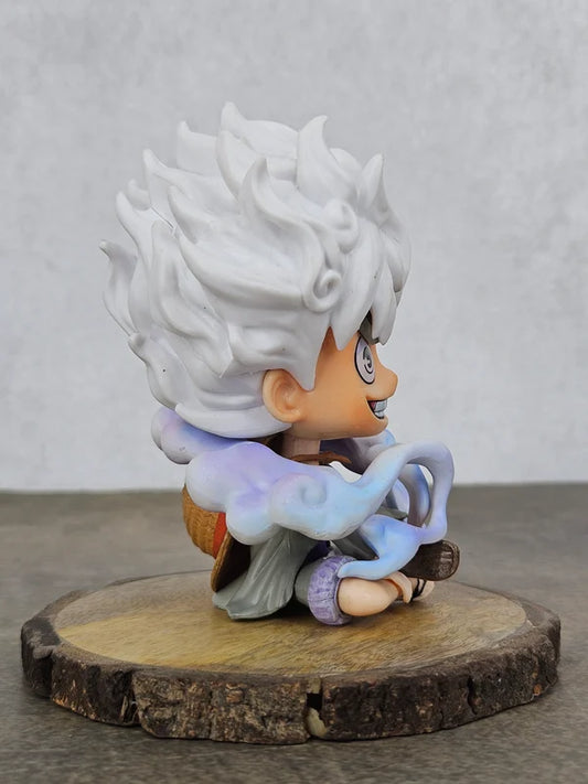 Monkey D. Luffy Gear 5 Sitting Figure – One Piece Nika Awakening PVC Collectible Anime Statue