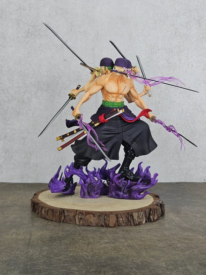 One Piece Roronoa Zoro 30cm PVC Figure – Three-Sword Style Dynamic Battle Statue