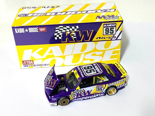 MINI GT x KAIDO HOUSE BMW E30 M3 Kaido KW V1 #194 1:64 Die-Cast Model Car – KHMG194