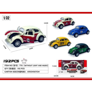 1:32 Classic Beetle Style Die-Cast Model Car – Retro Vintage Metal Collectible Toy