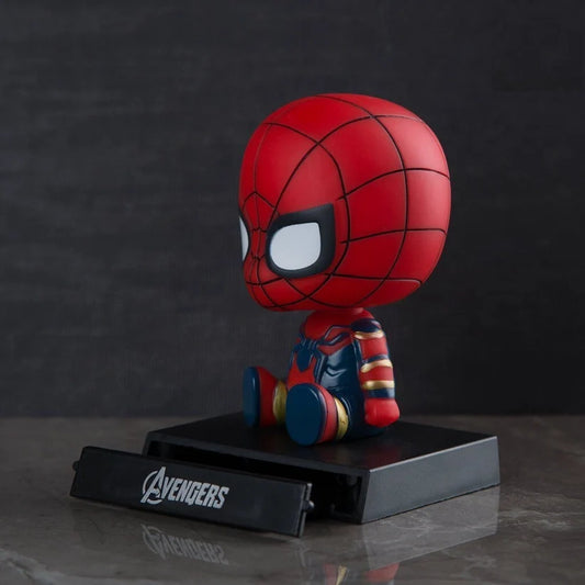 Spider-Man Chibi Bobblehead Dashboard Figure – Marvel Avengers Cute PVC Desk & Car Dashboard Collectible