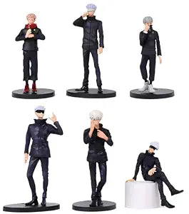 Jujutsu Kaisen 6-Piece Figure Set – Satoru Gojo, Toge Inumaki & Yuji Itadori Collectible Figures