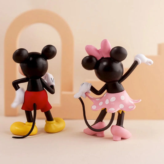 Mickey Mouse & Minnie Mouse Figure Set – Disney Classic PVC Collectible Display Statues (2-Piece Set, 14–16 cm)